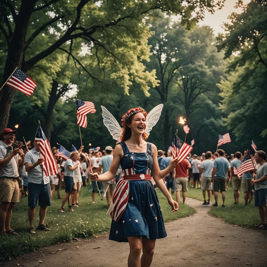 American Fairy Celebrates Fourth of July
