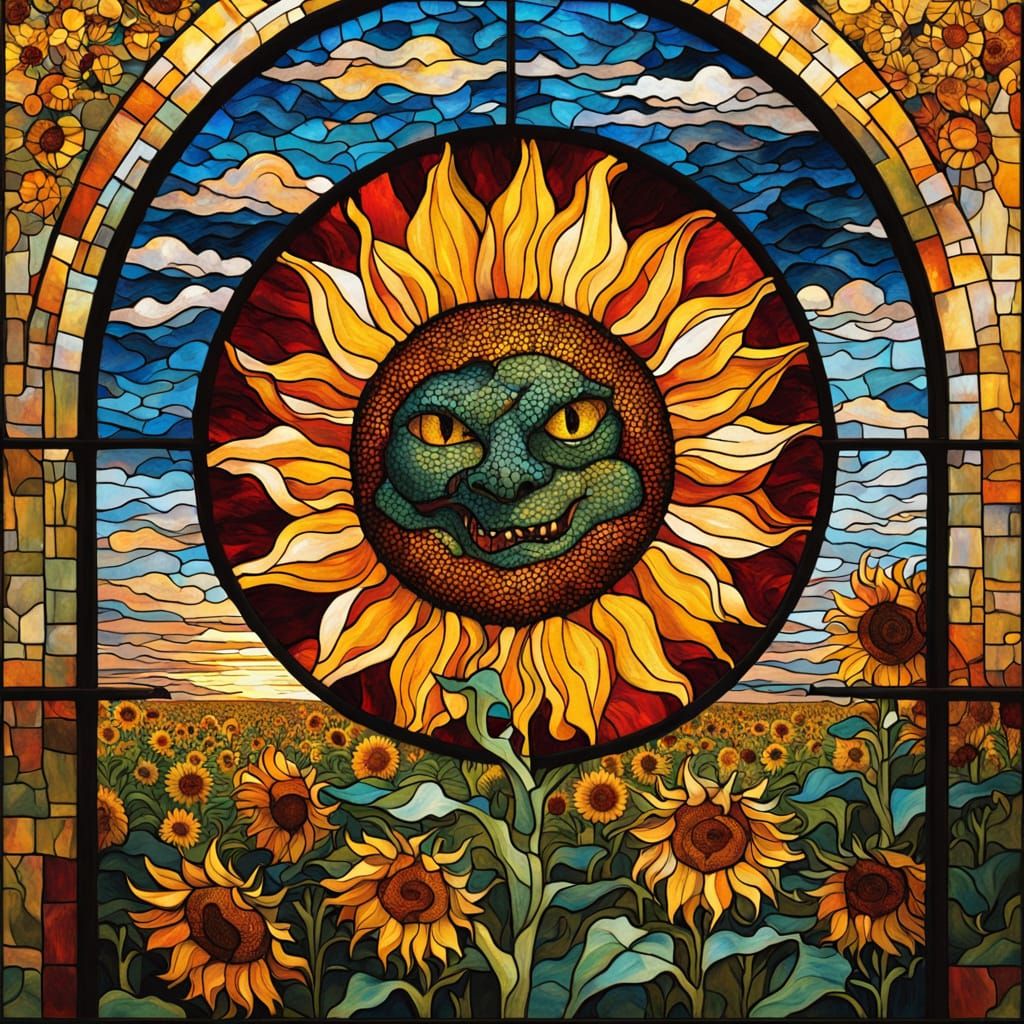 Dragon's Fiery Embers Illuminate a Vibrant Mosaic