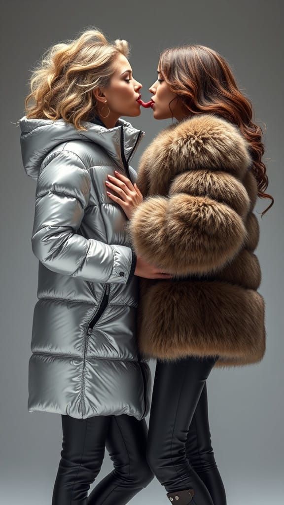 Erotic Art in Hyper-Realistic Style Depicts Passionate Embra...