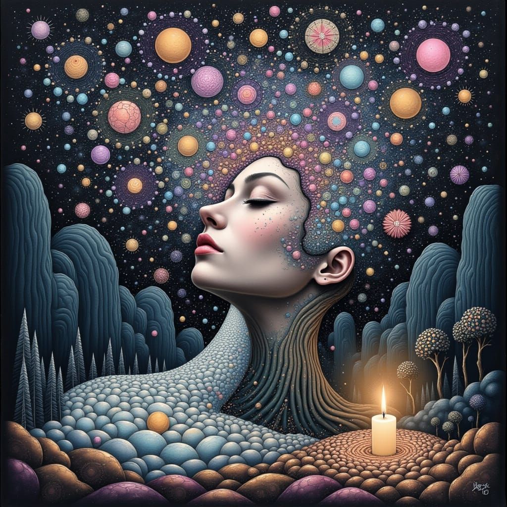 Mystical Dreamscape with Celestial Convergence