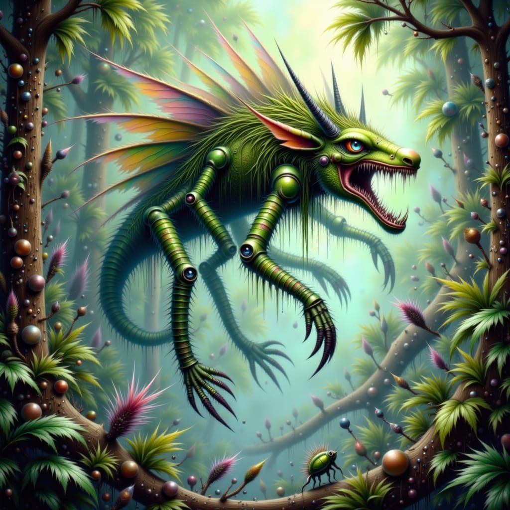 Asyyyriak Predator in Kashyyyk Forest: Biomechanical Style