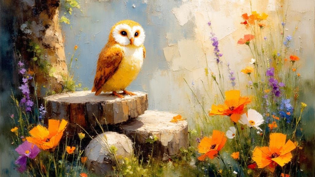 Whimsical Spring Scene with Paper Quilling and Intricate Tol...