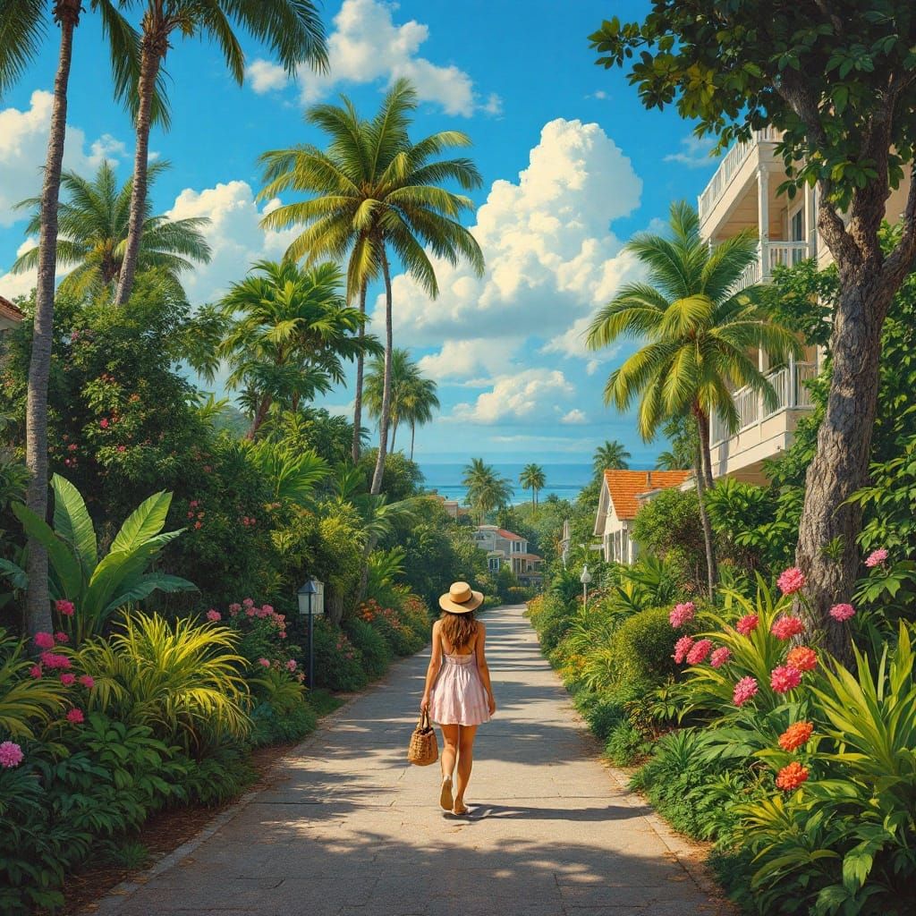 Surrealist Camp Blending Magritte and Rousseau