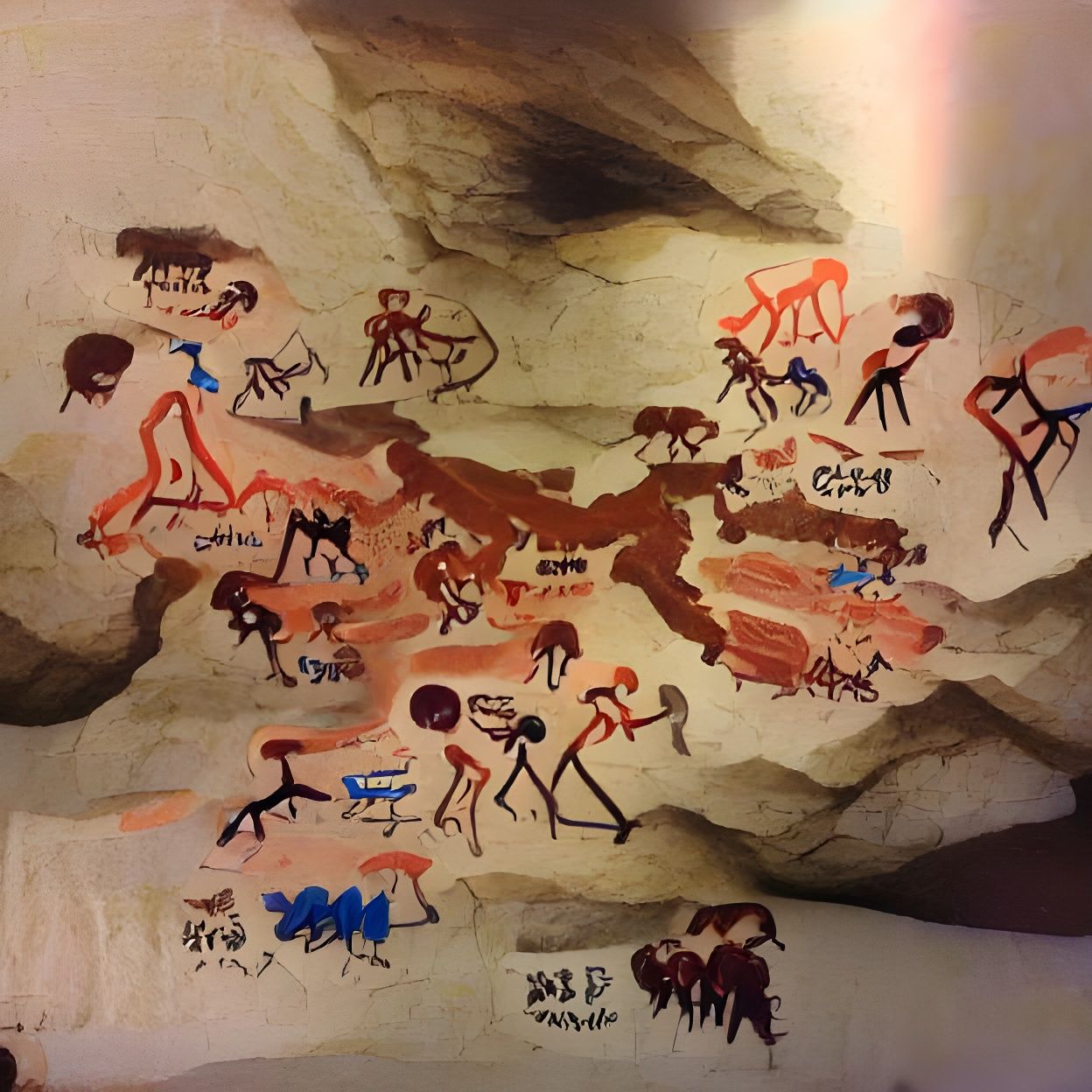 Cave Painting of Civilization's Rise and Fall