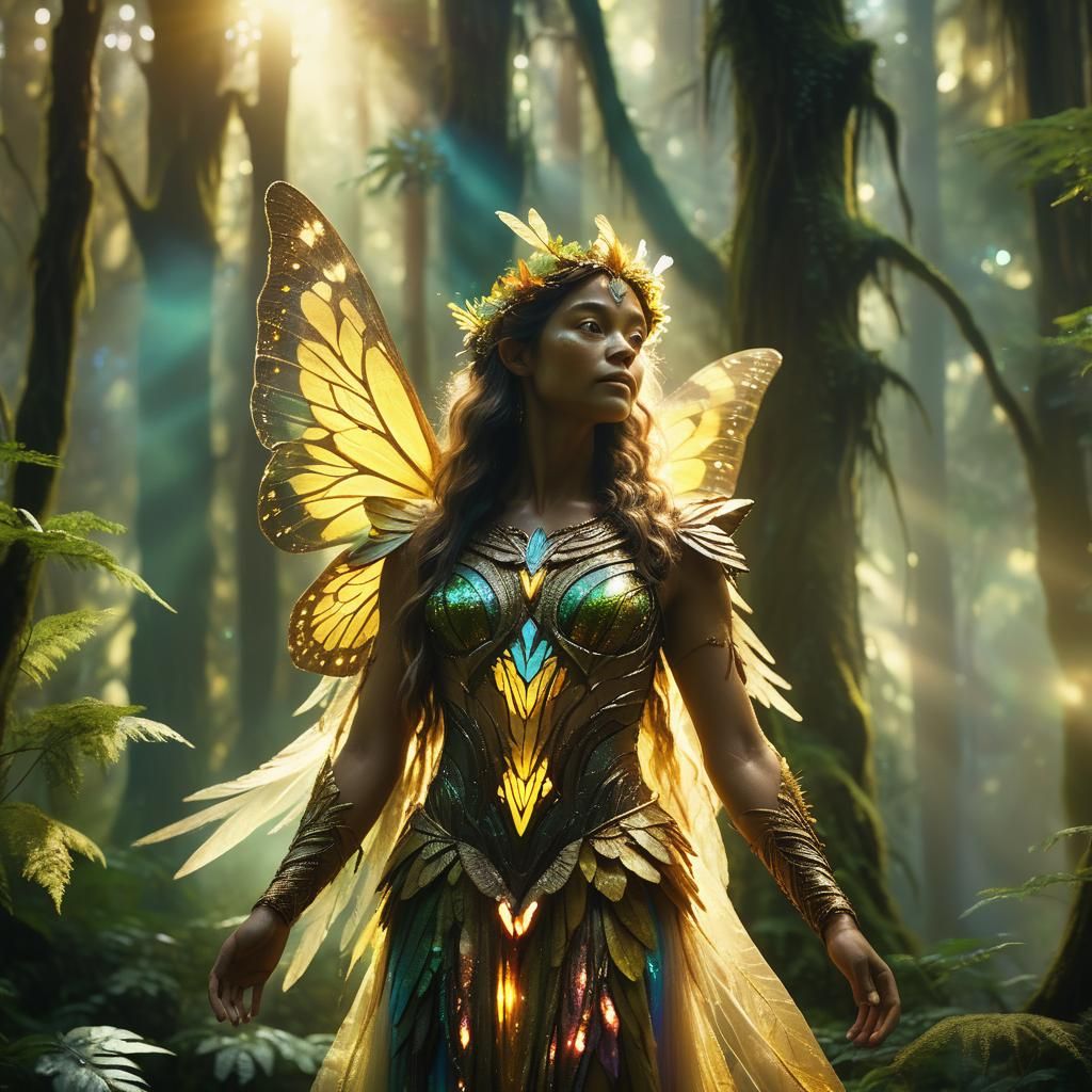 Gaia in Rainforest: Ethereal Beauty in Soft Focus