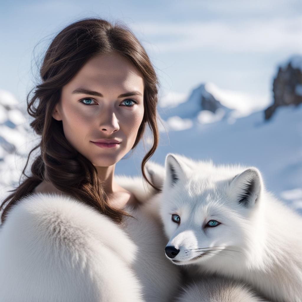 Arctic Fox and Prehistoric Woman