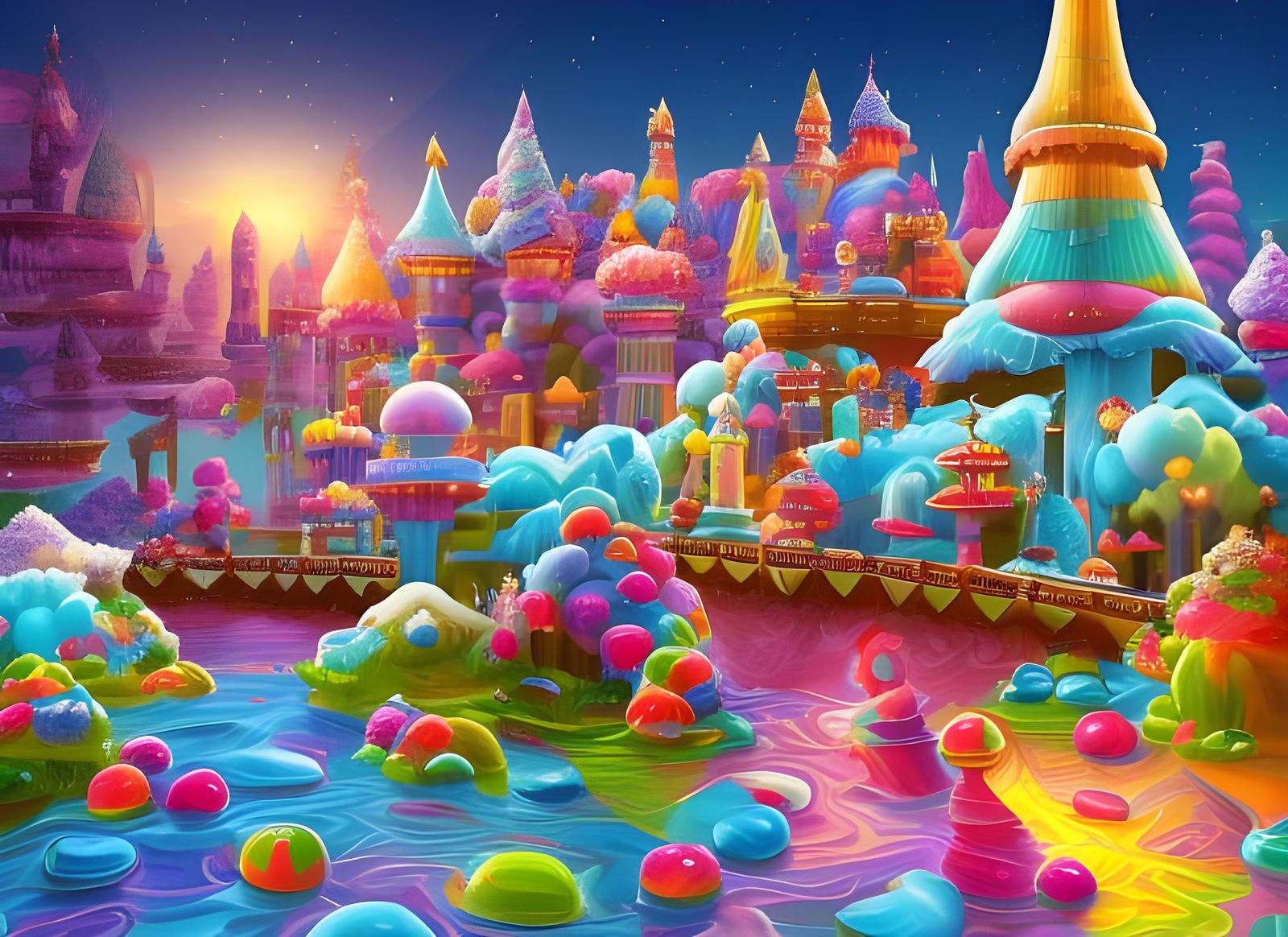 Incredible Ice Cream Castle in Magical Candyland