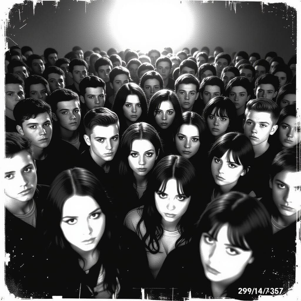 Creepy Rotoscoped Teenagers in Glitchy VHS Still