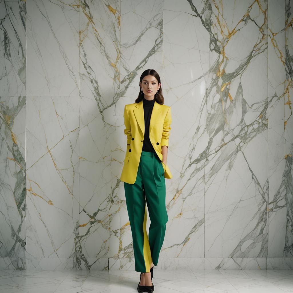 High-Fashion Model in Editorial Vogue Style