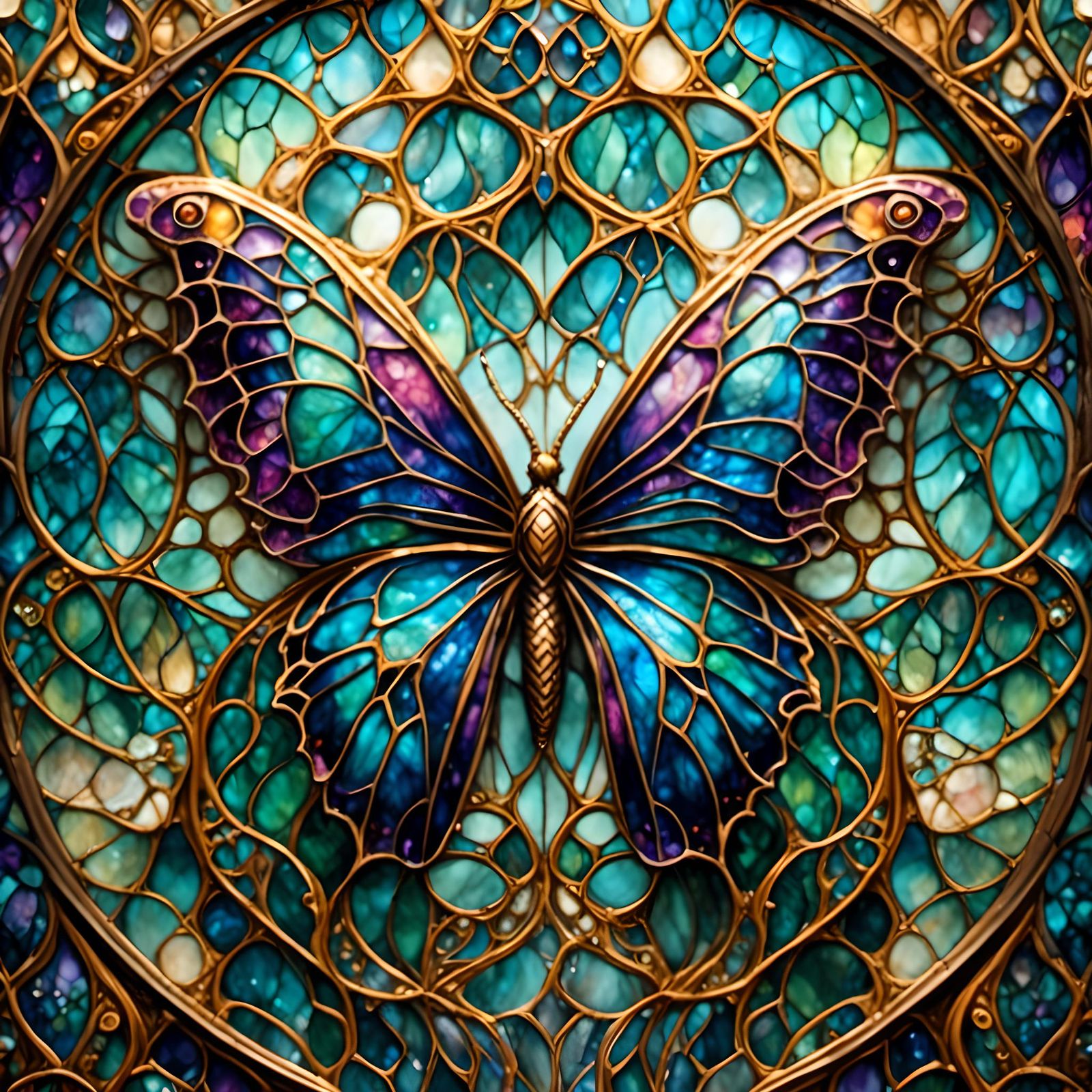 Fantasy Voronoi Butterfly Macro in Epic Style