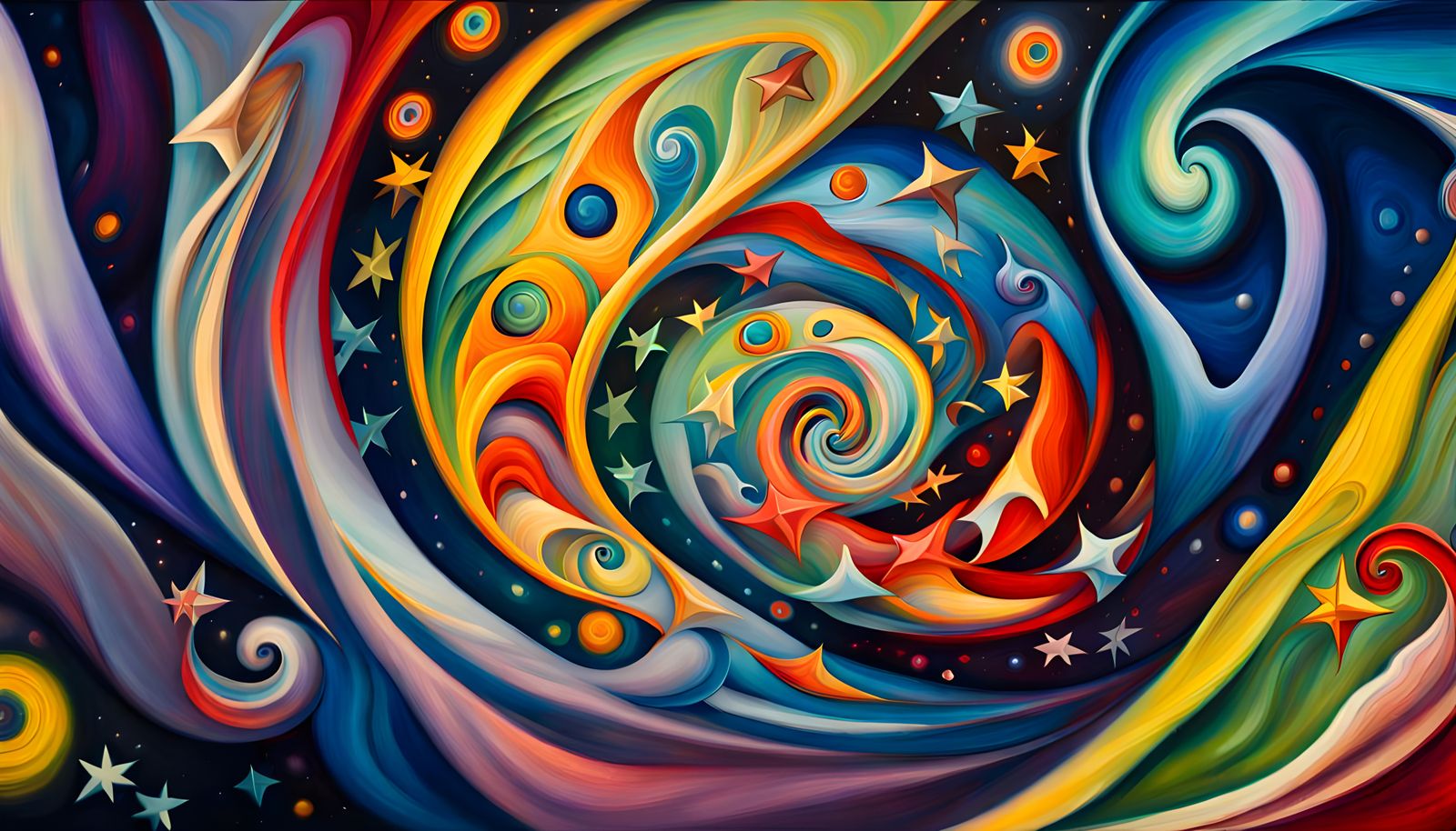 Vibrant Helical-Coil Stellar Vortex in Iridescent Cosmology