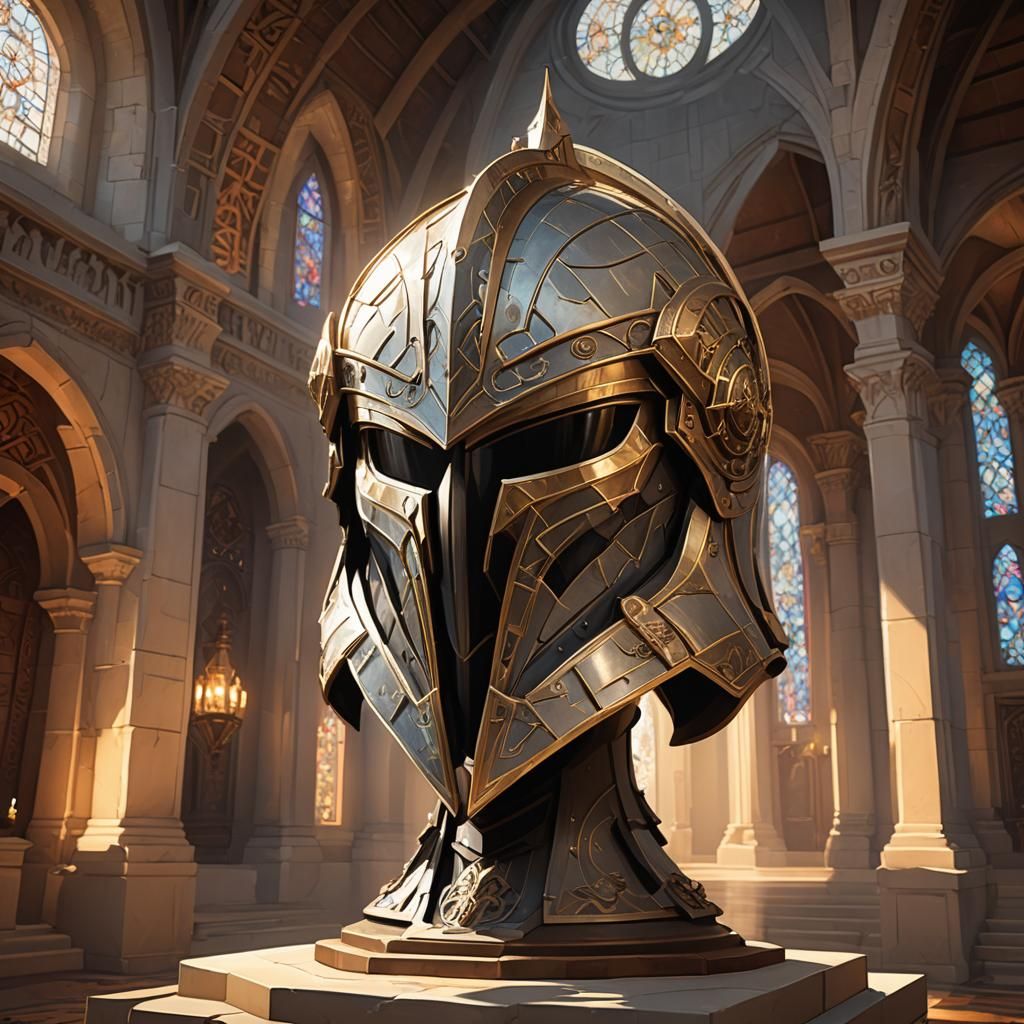 Helm of Brilliance in Low-Poly Fantasy Style