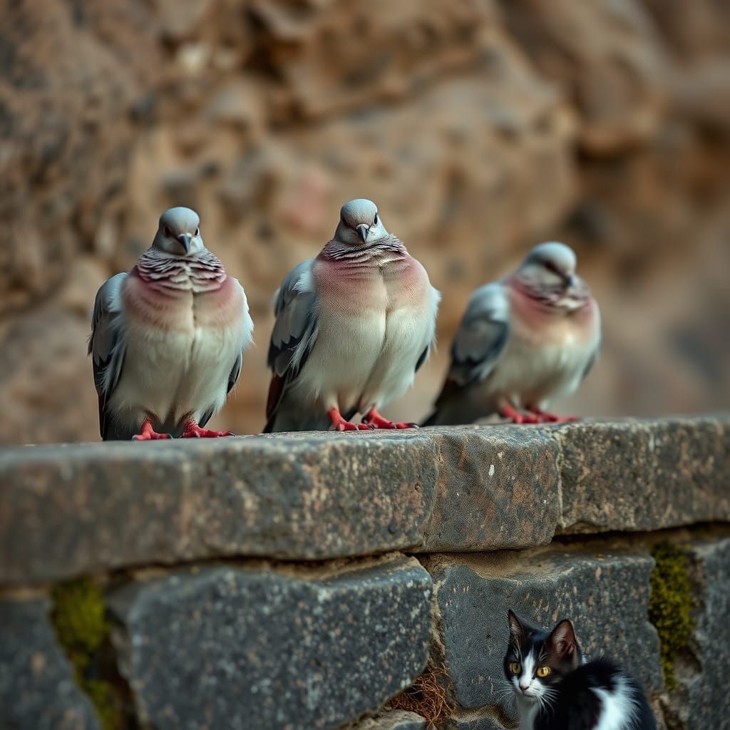 Surreal Wildlife Encounter Amidst Earthy Tones