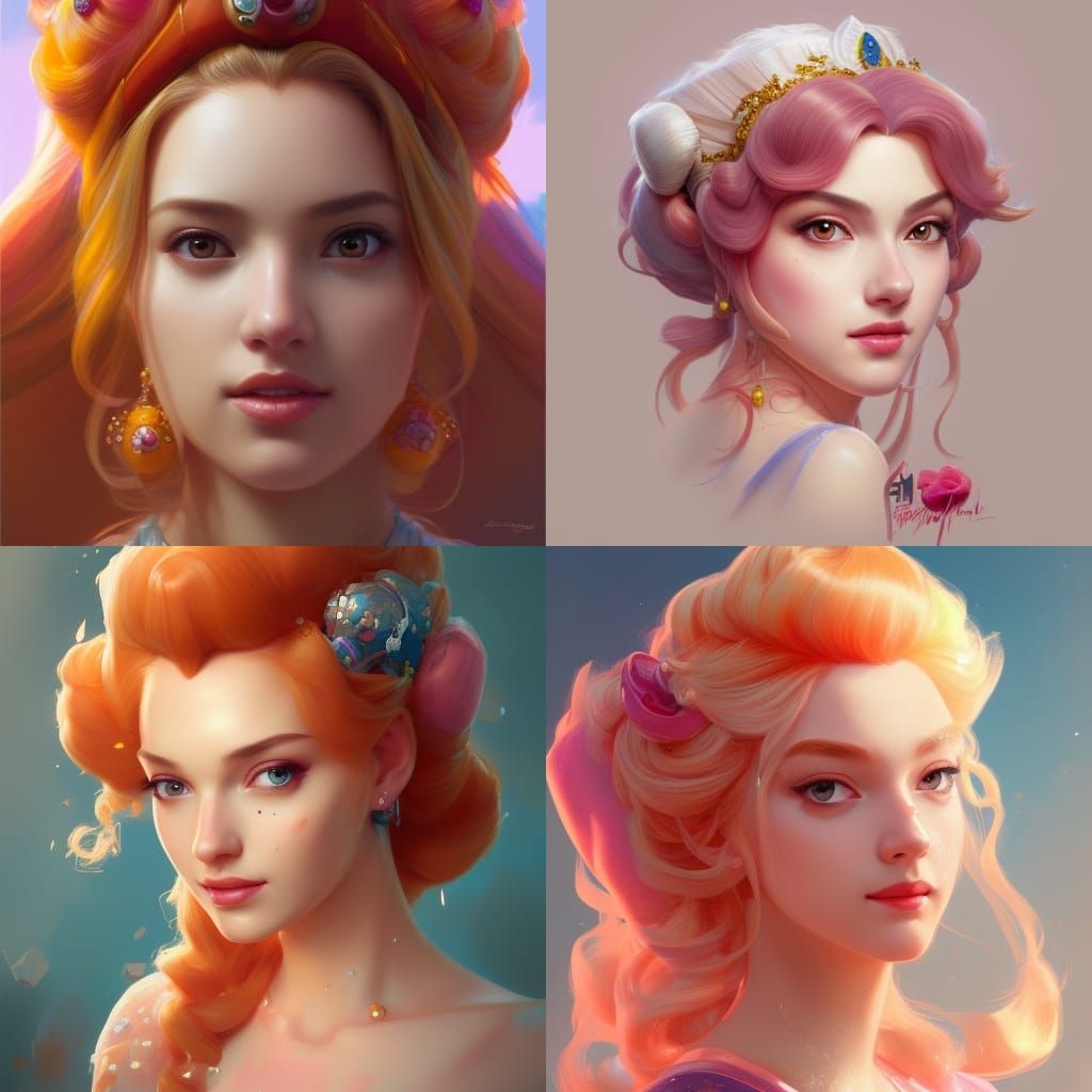 Hyperdetailed Portrait of Princess Peach in Unreal Engine 5