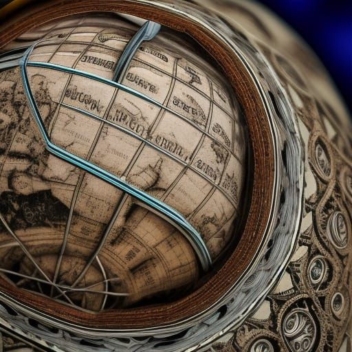 Globe Trapped in Bottle: Hyperrealistic HDR Image