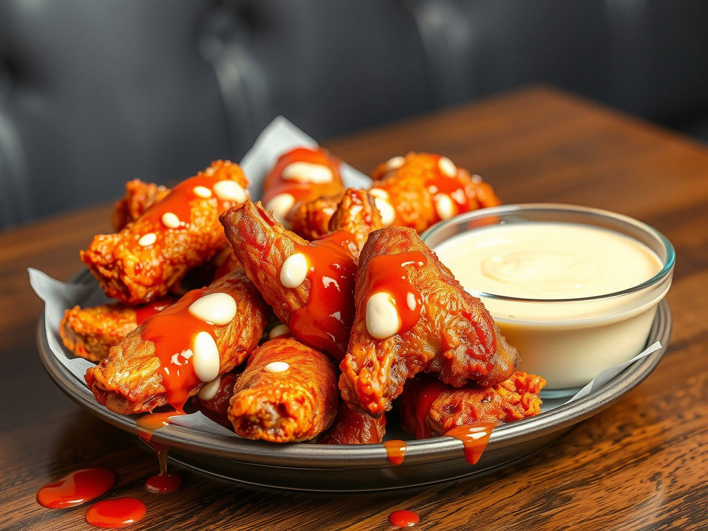 Air Fried Chicken Wings with Bleu Cheese