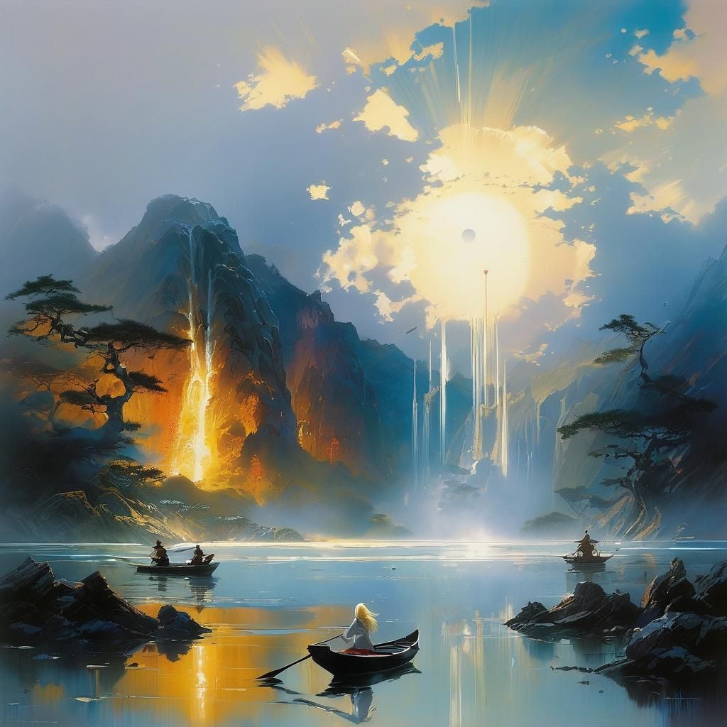 Mystical Water Bender in Hyperrealistic Photo