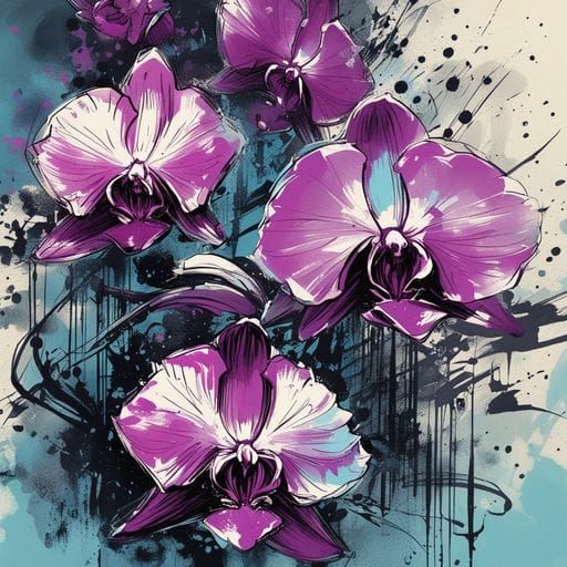 Calligraphy ink - Orchid