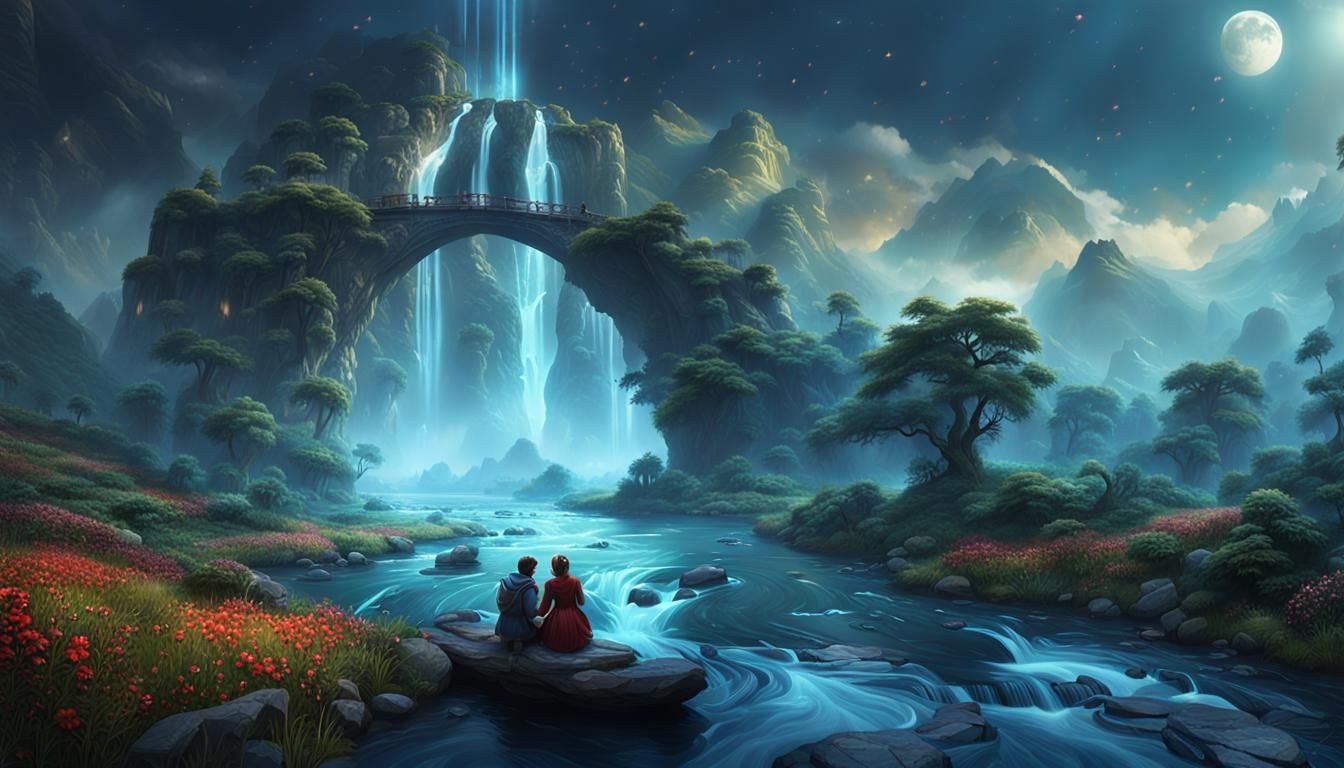 River of Love: Fantastical Matte Painting in 8k