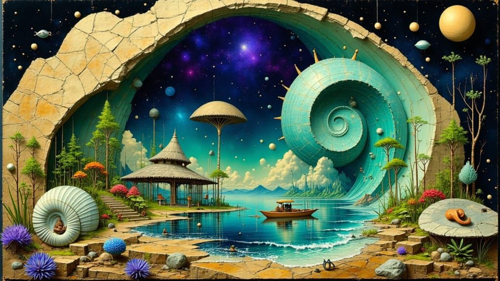 Fossilized Shell: Sci-Fi and Fantasy Landscapes