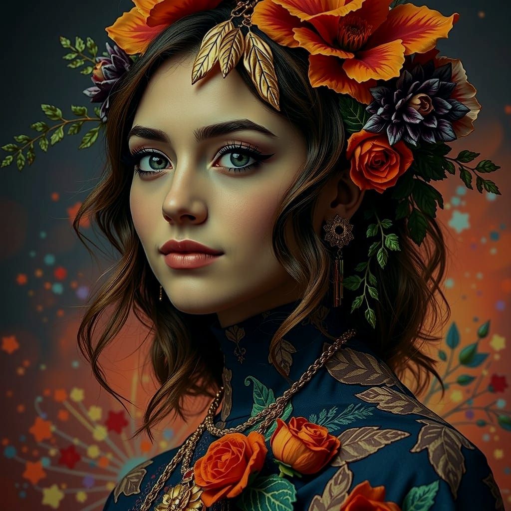 Psychedelic Garden of Cosmic Mystery and Tropical Heat