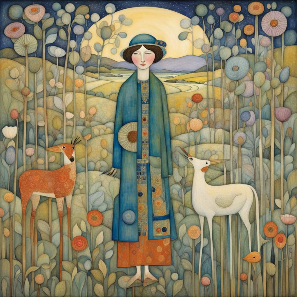 Imaginative Art Nouveau Composition