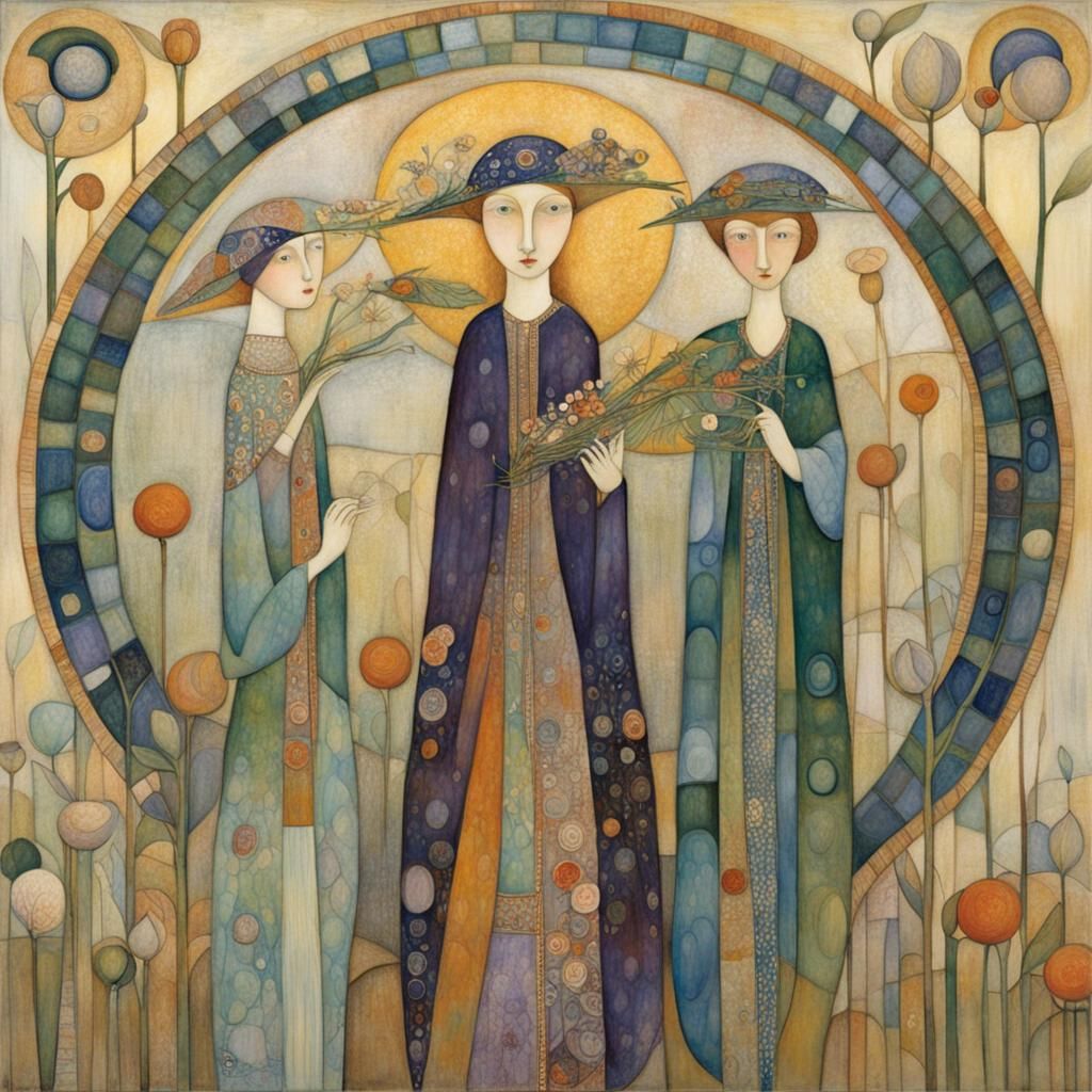 Glasgow Style Art Nouveau Composition