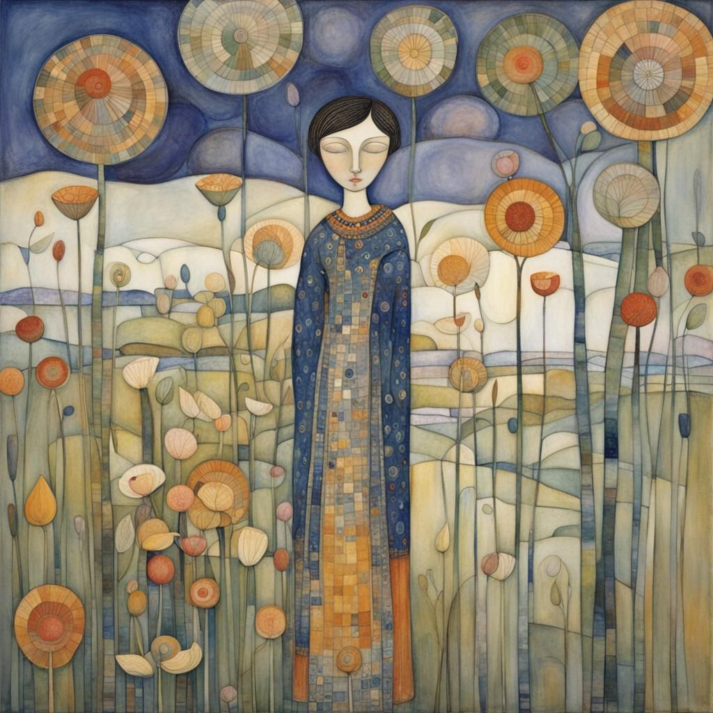 Art Nouveau Decorative Scene