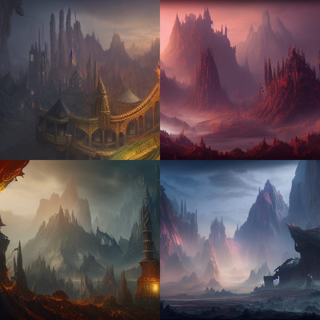 Detailed Matte Painting in Deep Color