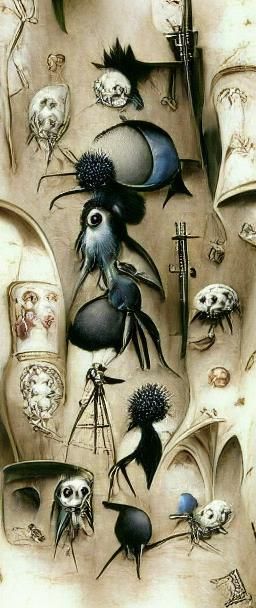 Victorian Goth Scene with Skulls and Spiders