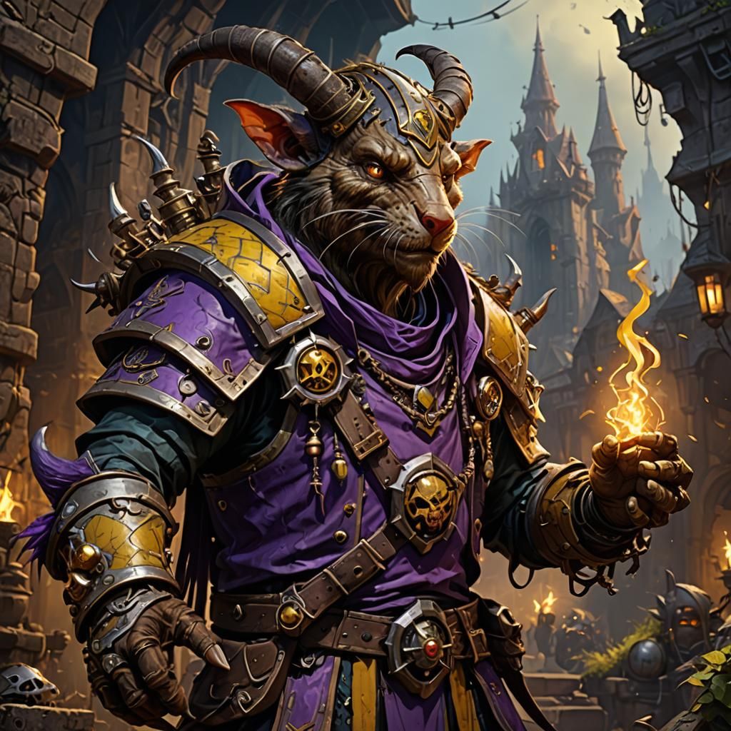 Skaven Necromancer Engineer in Dark Fantasy Style