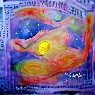 The universe giving me more money acrylic art fauvism dye-tr...