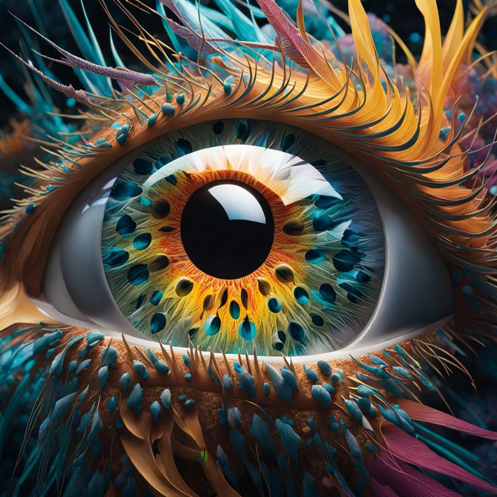 Fractal Eye Close-Up: A Technological Cosmic Entity