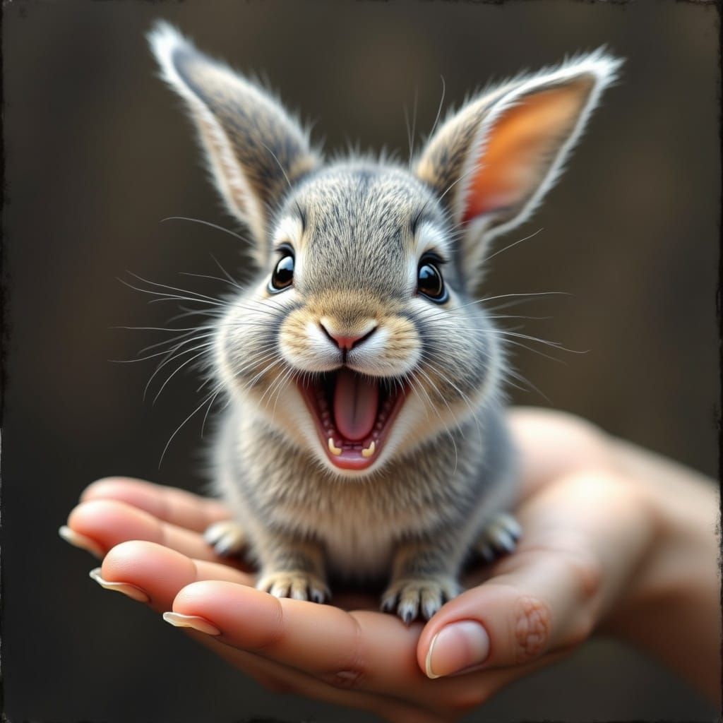 "Merry Miniature Mirth: Bunny's Blissful Burst"