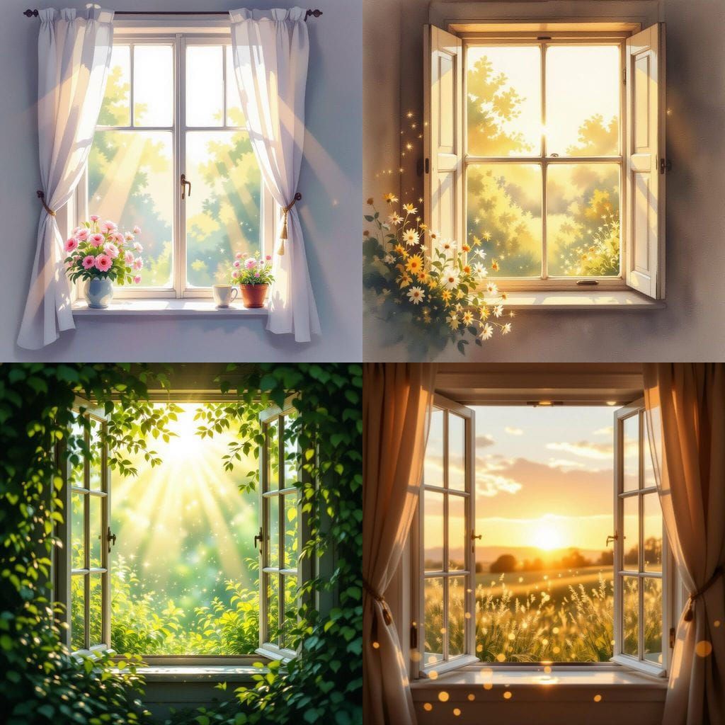 Open Window to Positive Vibes and Light Sparks