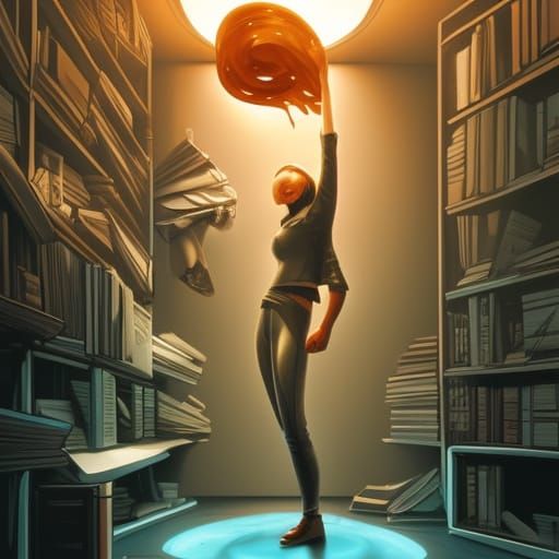 Thief Stealing a Black Hole: Comic Book Style