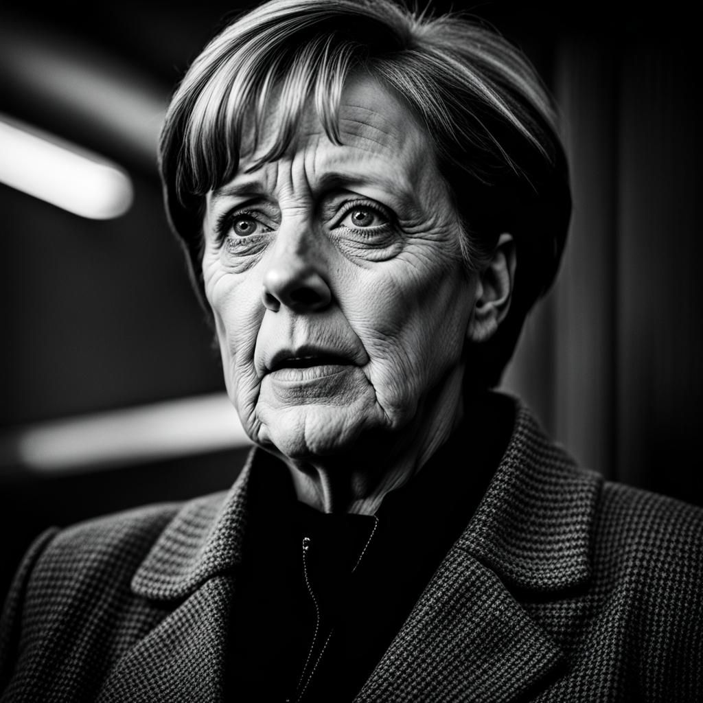 Striking Portrait in Black and White Style