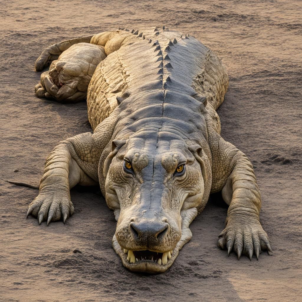 Ammit: Crocodile, Lioness, and Hippopotamus in Nile