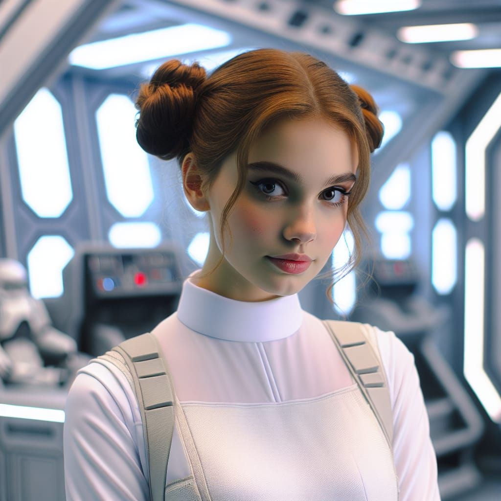 Futuristic Princess in Spaceship