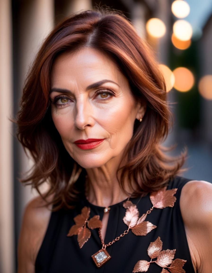 Portrait of an Italian Woman with Copper Highlights