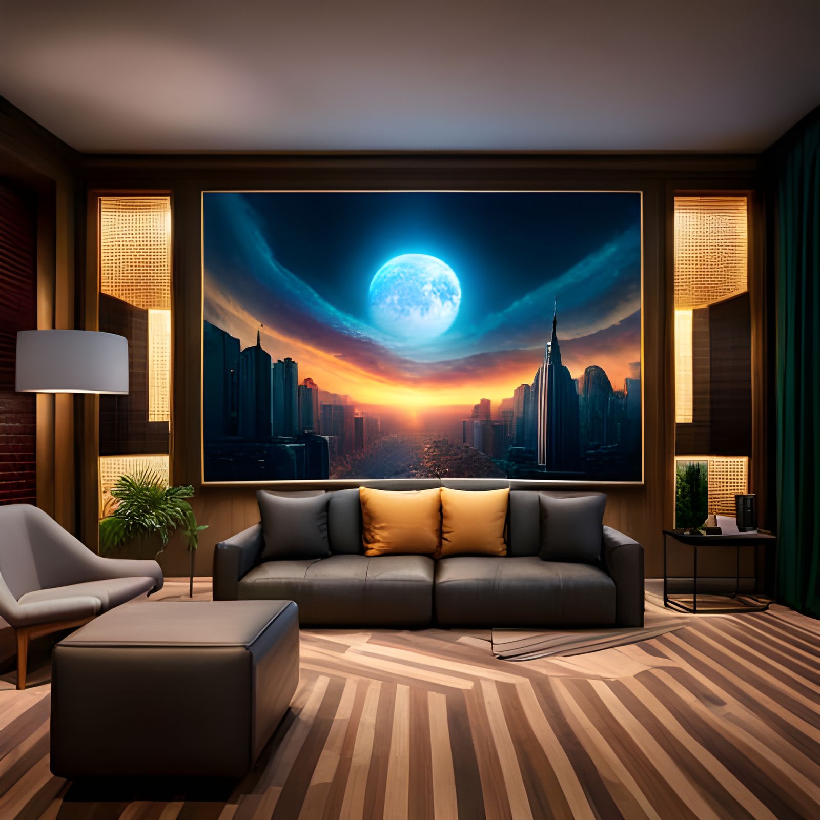 Apple TV in Living Room: Fantasy Concept Art