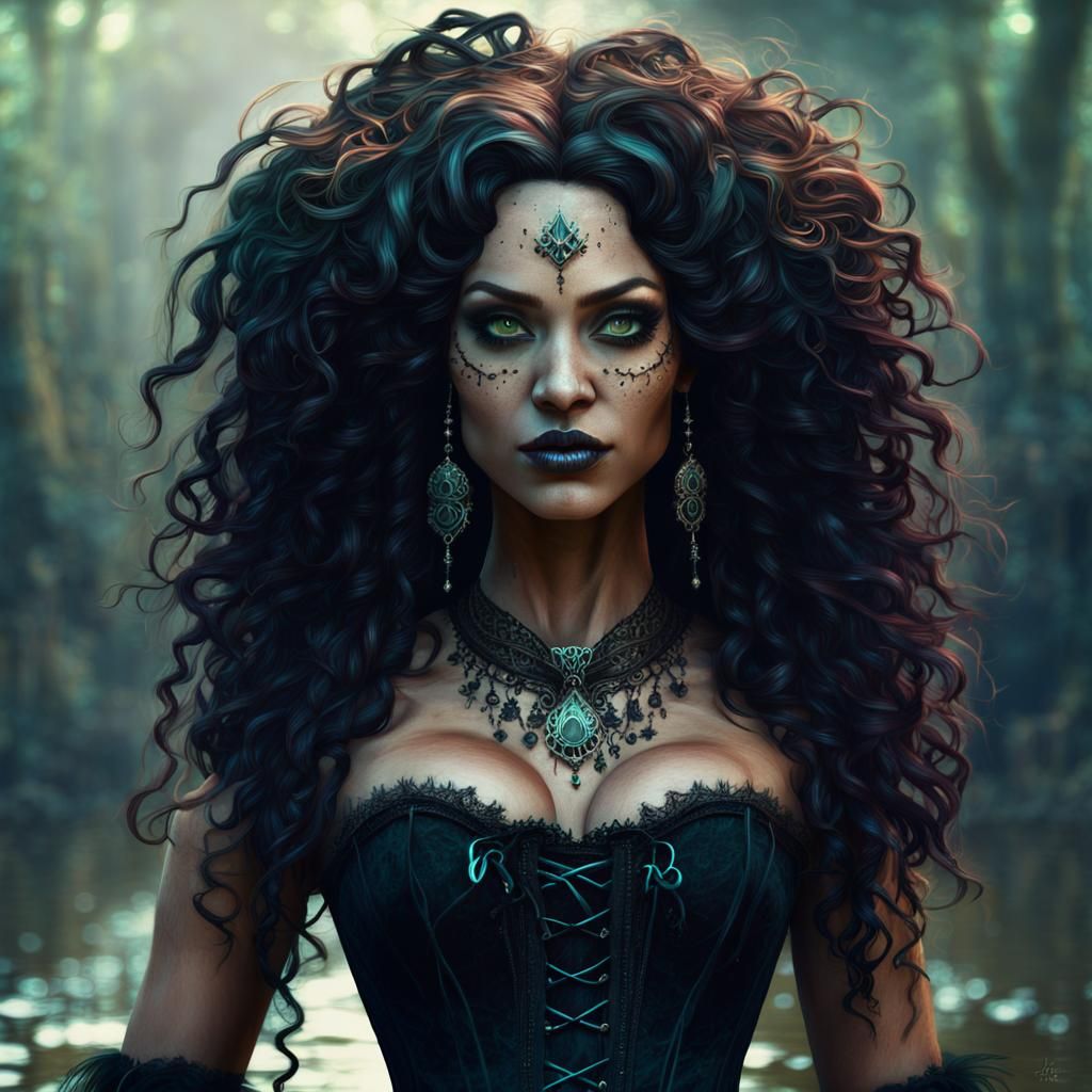 Cajun Voodoo Witch Casting Spells in New Orleans