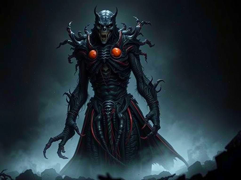 Evil Dead Creatures from the Necronomicon in Giger Style