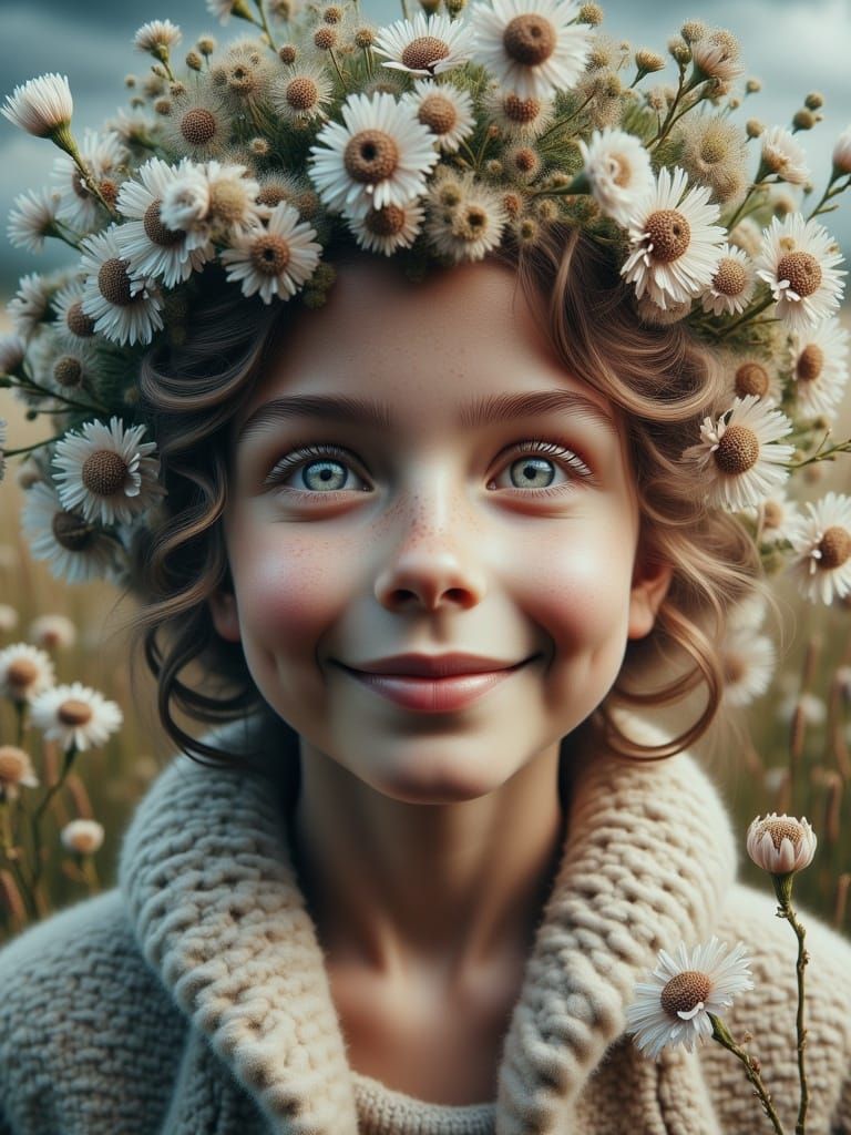 Dreaming Hills Princess: Hyperrealistic Ethereal Portrait