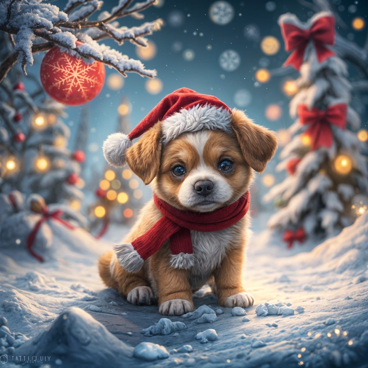 Fantastical Christmas Celebration in Vibrant Colors