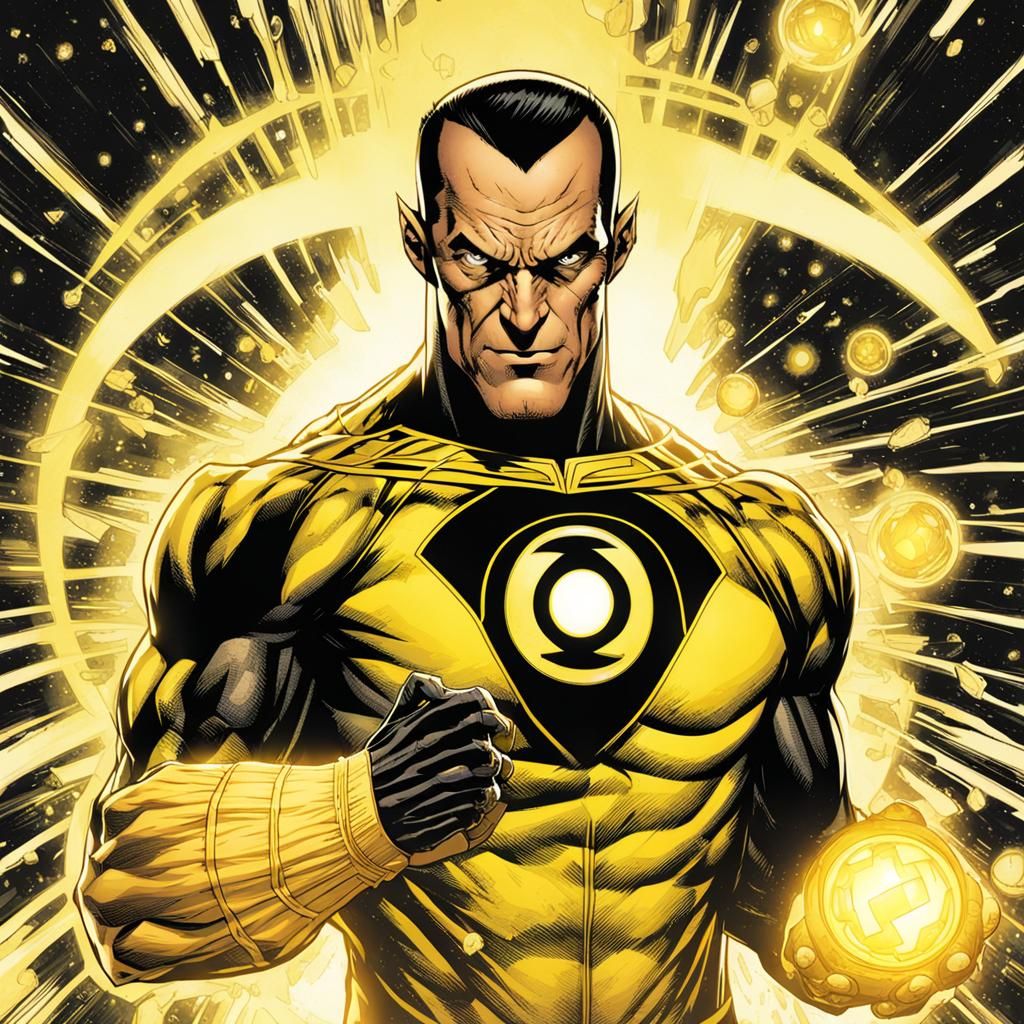 Sinestro with Yellow Lantern Digital Art