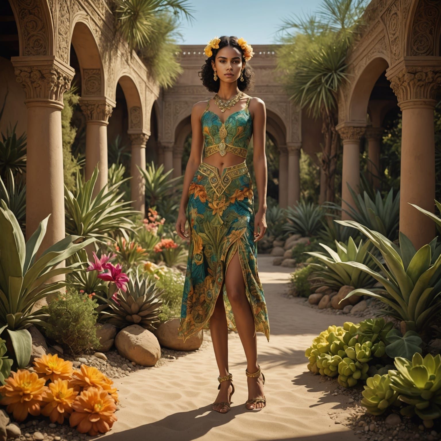 Exotic Fractal Beauty in Desert Garden