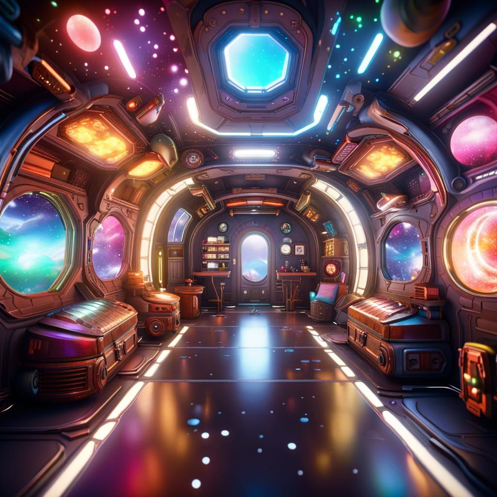 Candy shop on spaceship