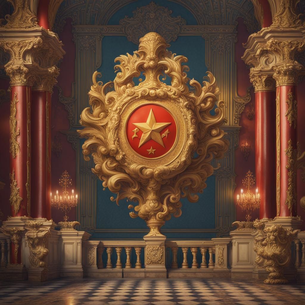 Baroque Rococo Soviet Propaganda Poster Art