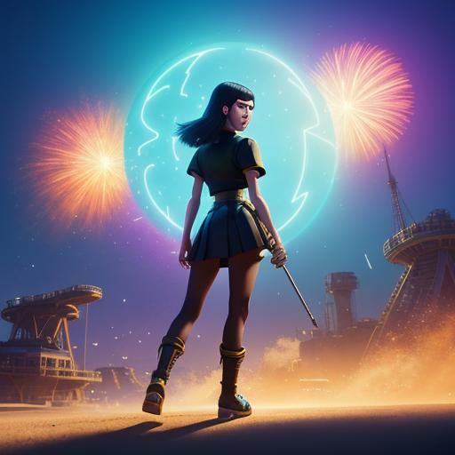 Dua Lipa as 3D Digital Art